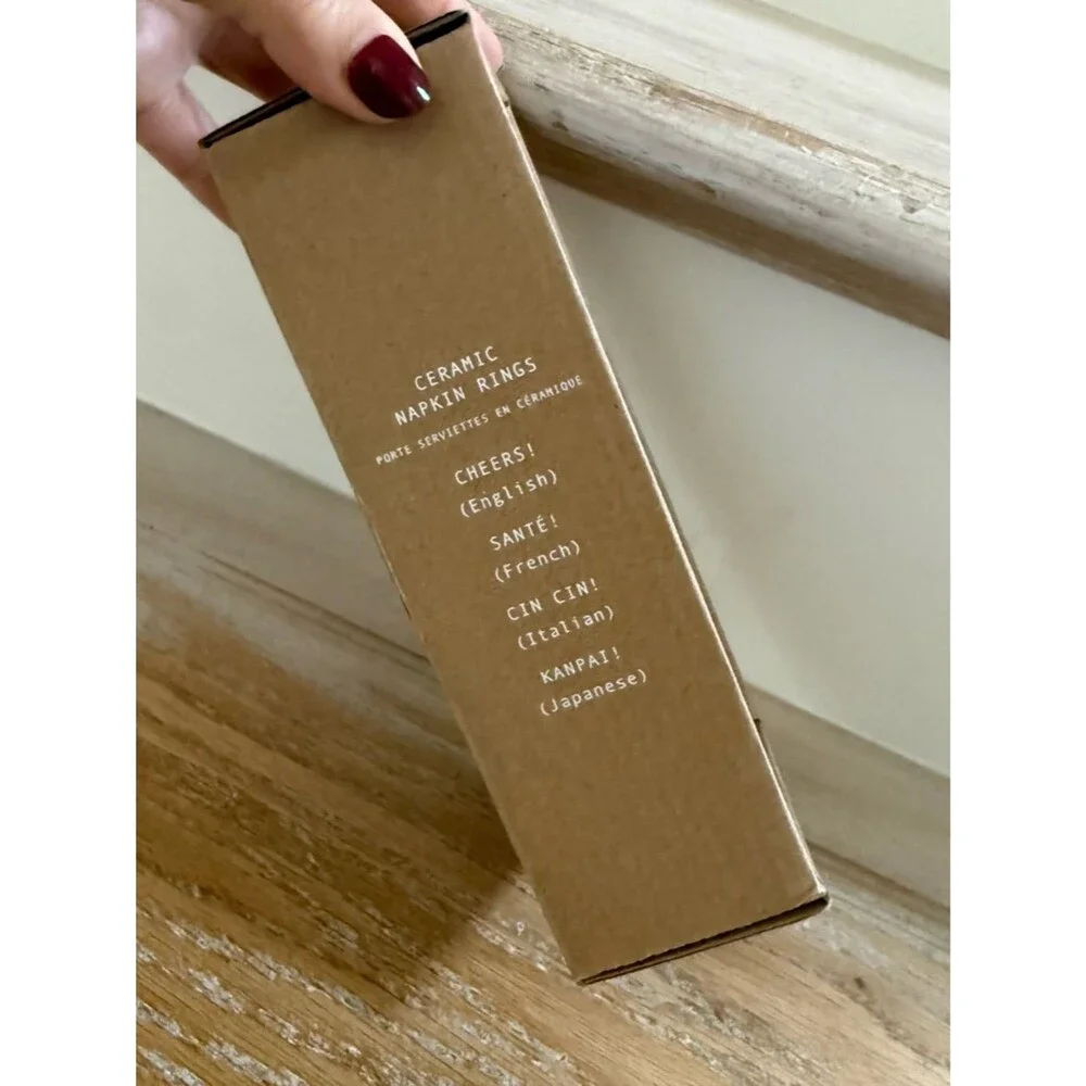 Anthropologie Cheers To You Napkin Rings Anthropologie Set of 4 NIB